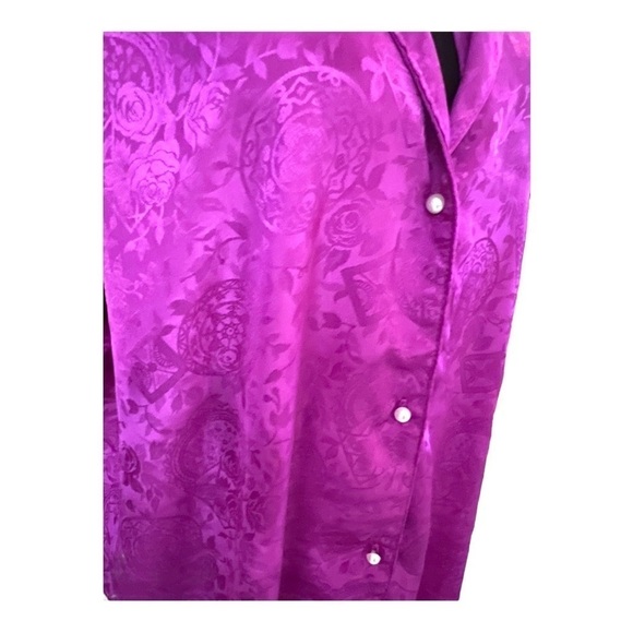 Vintage Purple VS Gold Label Pajama Top Medium Large - Picture 3 of 12